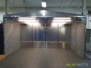 Walk-in Dust Control Enclosure for aluminum fabrication