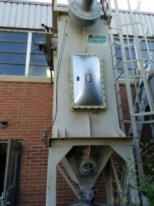 Retrofitted IEP Technologies Explosion Vent on a CamCorp Dust Collector