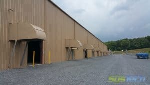 Supply Fans with (12) Silencers and Backdraft Dampers on Compressor Building