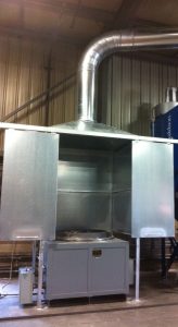 Custom Fume Hood on Melting Furnace Exhaust