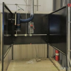 Weld Training School Booth with fume extractor