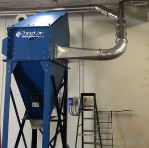 PowerCore dust collector on ceramic dust