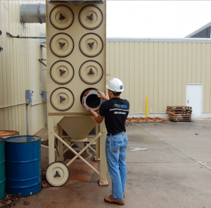 Service technicians available for dust collector filter replacement